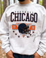 Chicago Football Sweatshirt | Retro Helmet, Gildan Unisex Crewneck
