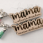 Personalized Mama Keychain | Custom Name Keychain with Kids Names | Wooden Engraved Mom Gift | Mother’s Day Gift