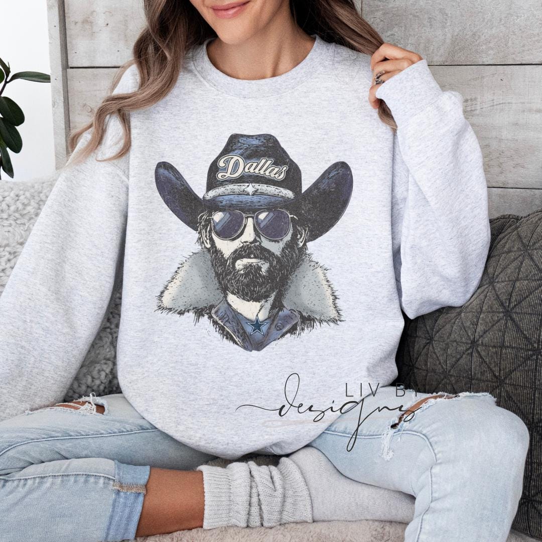 Dallas Cowboy Western Sweatshirt | Dye Sublimated Crewneck Game Day Shirt