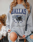 Dallas Football Retro Helmet Sweatshirt | Vintage Fan Apparel