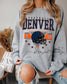 Denver Football Crewneck | Retro Helmet Graphic Sweatshirt