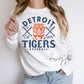 Detroit  Baseball Crewneck | Vintage Style Tiger Sweatshirt