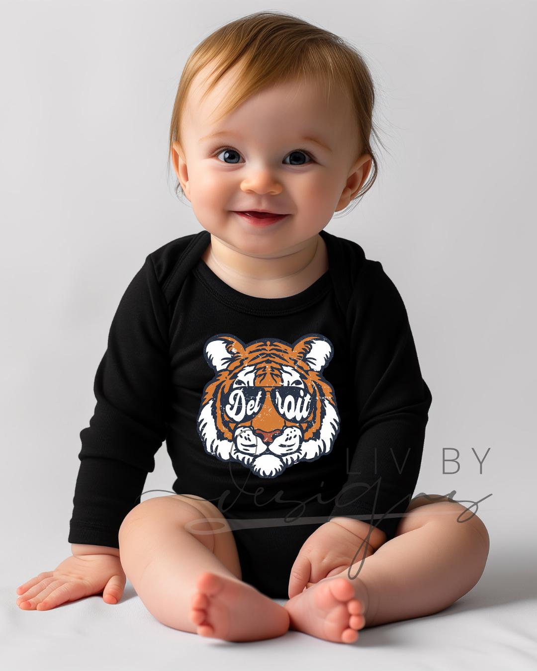 Detroit Baseball Tiger | Infant & Toddler Sports Gear | Baseball Fan Merch | DTF Prints