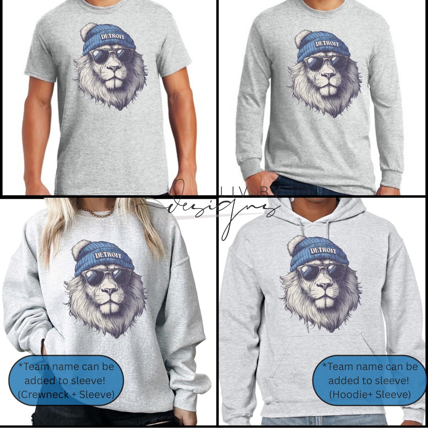 Detroit Lions Crewneck  | Gildan Heavyweight Top | Sublimated NFL Game Day Shirt | Unisex Football Fan Apparel | Fall Tailgate Gear Hoodie