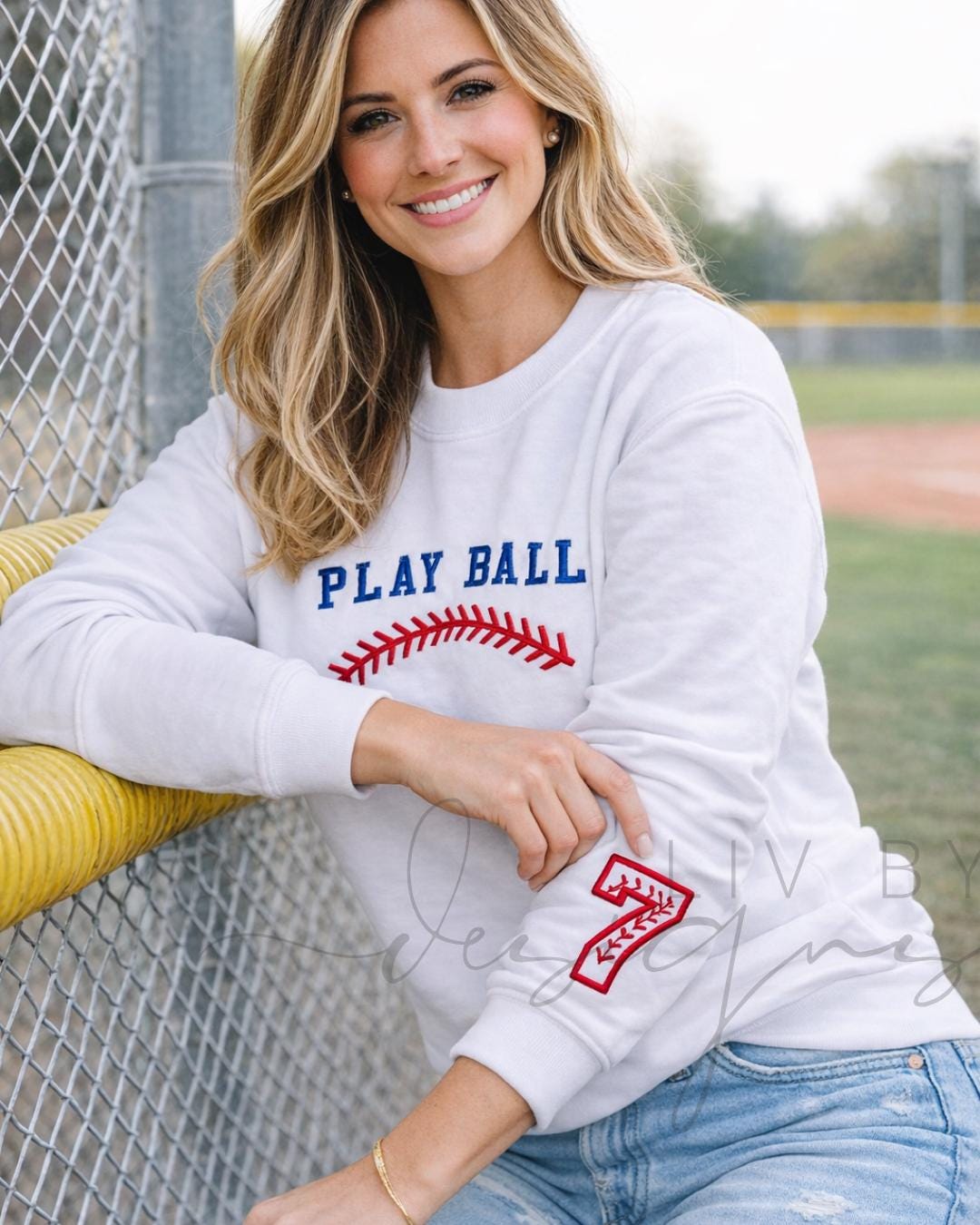 Embroidered Baseball Mama Sweatshirt, High School Baseball Mom Crewneck, Bella Canvas personalized number, Sports Mom Spirit Crew