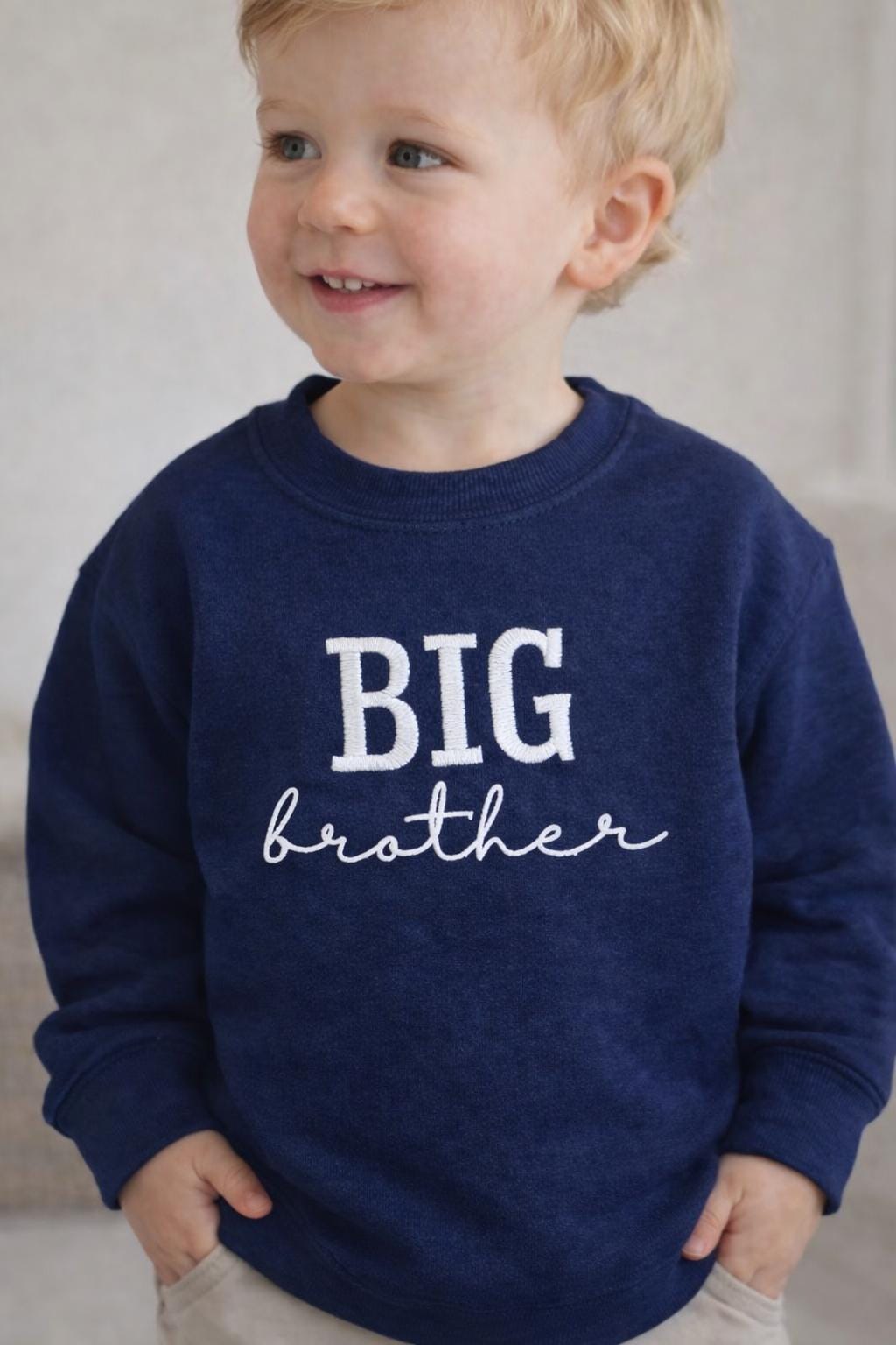 Embroidered Big Brother Toddler Sweatshirt | Pregnancy Announcement