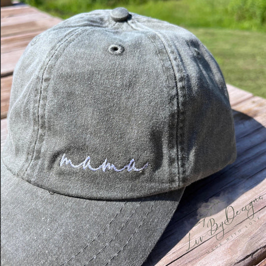 Embroidered Mama Baseball Cap | Minimalist Mom Hat