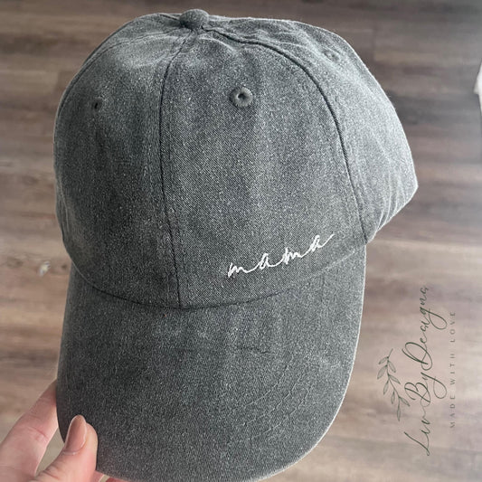 Embroidered Mama Baseball Cap | Minimalist Mom Hat