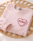 Embroidered XOXO Heart Crewneck Sweatshirt | Custom Heart Sweatshirt | Gildan Crewneck | Valentine Embroidered Sweatshirt