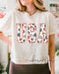 Floral USA Graphic Crop Top | Comfort Colors Patriotic Cropped T-shirt