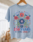 Floral USA Graphic Crop Top | Comfort Colors Patriotic 250 years of USA Cropped T-shirt __etsy:8083089407