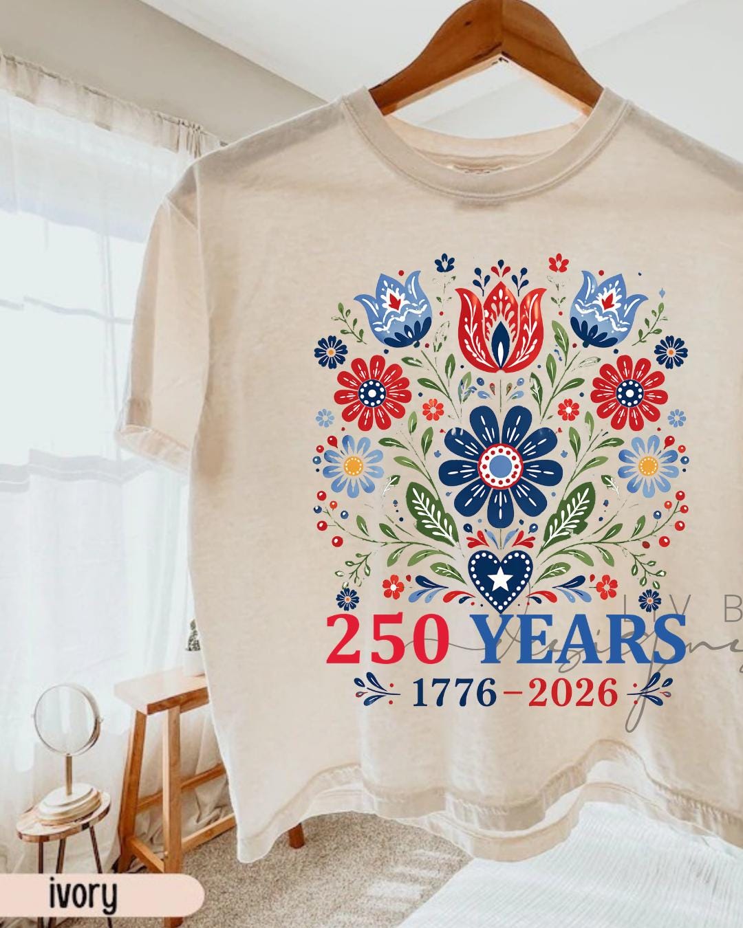 Floral USA Graphic Crop Top | Comfort Colors Patriotic 250 years of USA Cropped T-shirt __etsy:8035172886