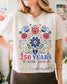 Floral USA Graphic Crop Top | Comfort Colors Patriotic 250 years of USA Cropped T-shirt __etsy:8035172922