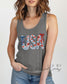 Fourth of July Tank top, Patriotic Retro tank, Comfort Colors Tank top | Patriotic large letter Graphic, USA Retro Shirt