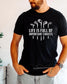 “Black Comfort Colors golf tee with DTF golf club lineup design”
