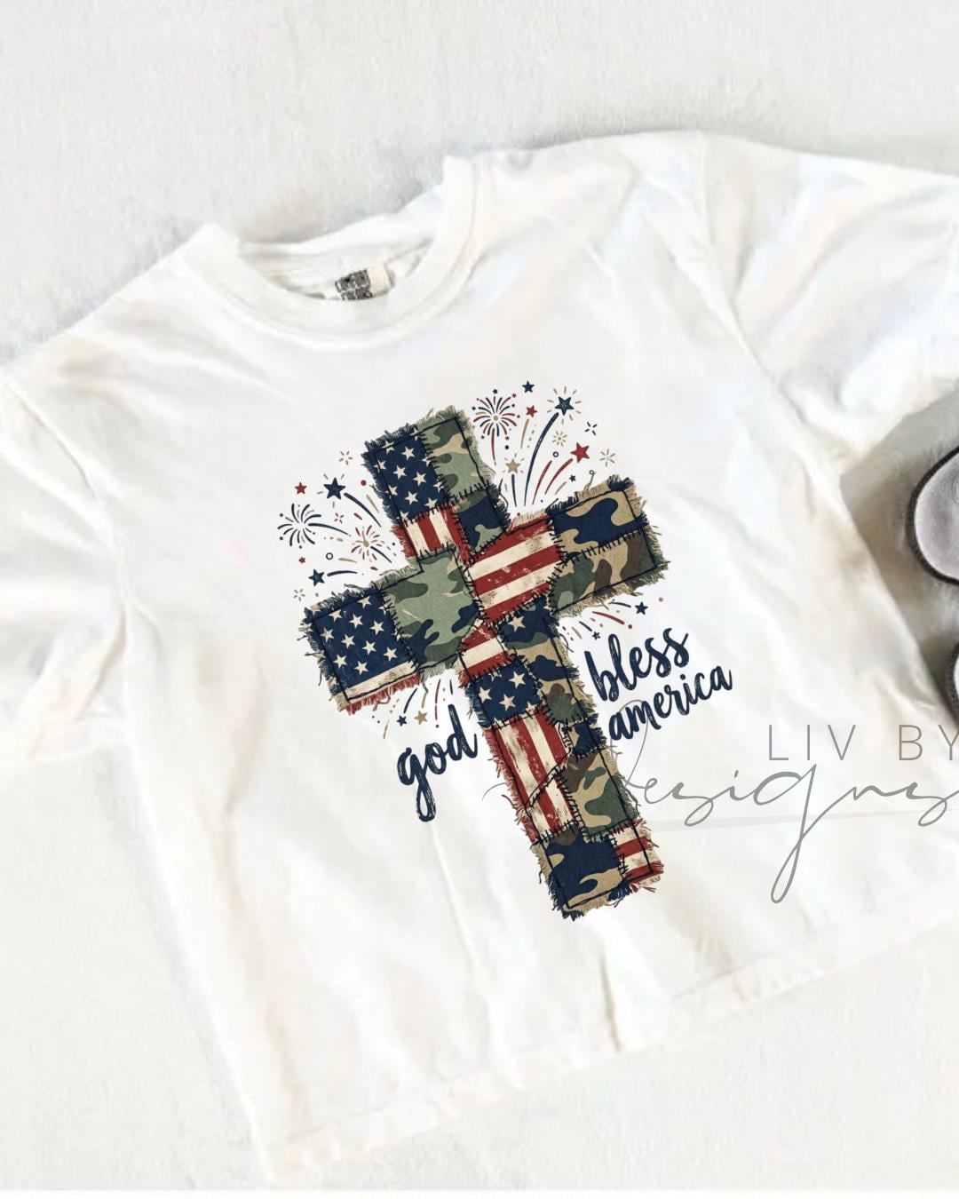 God Bless America Comfort Colors Crop Top | Christian Patriotic Shirt | Faith Based __etsy:8165371577