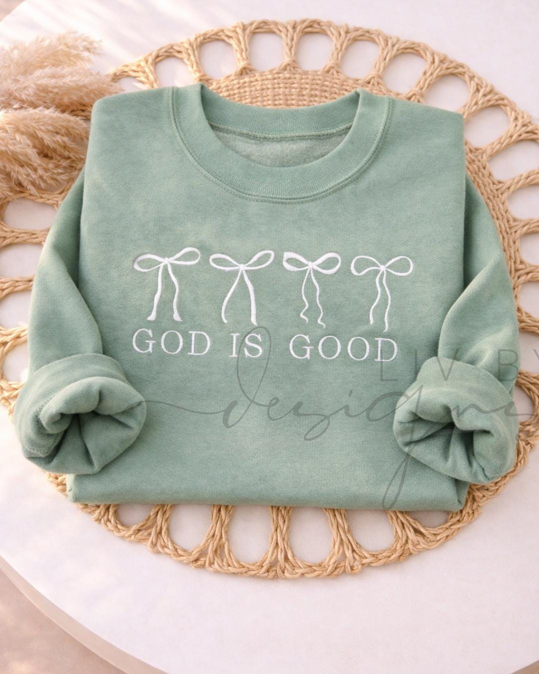 God Is Good Sweatshirt, Christian Crewneck for Women, Faith Based Sweatshirt, Minimalist Christian Apparel, Gildan Crewneck