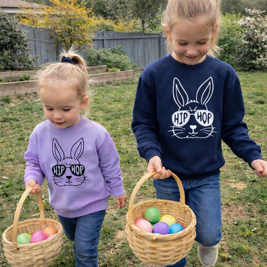 Hip Hop Bunny Toddler Shirt | Rabbit Skins Tee or Crewneck | Easter Toddler Outfit | Trendy Easter Bunny
