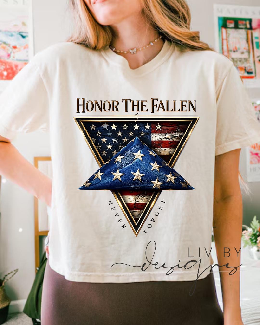 Honor The Fallen Memorial Day Comfort Colors Crop Top | Patriotic Military Tribute Shirt __etsy:8165447067