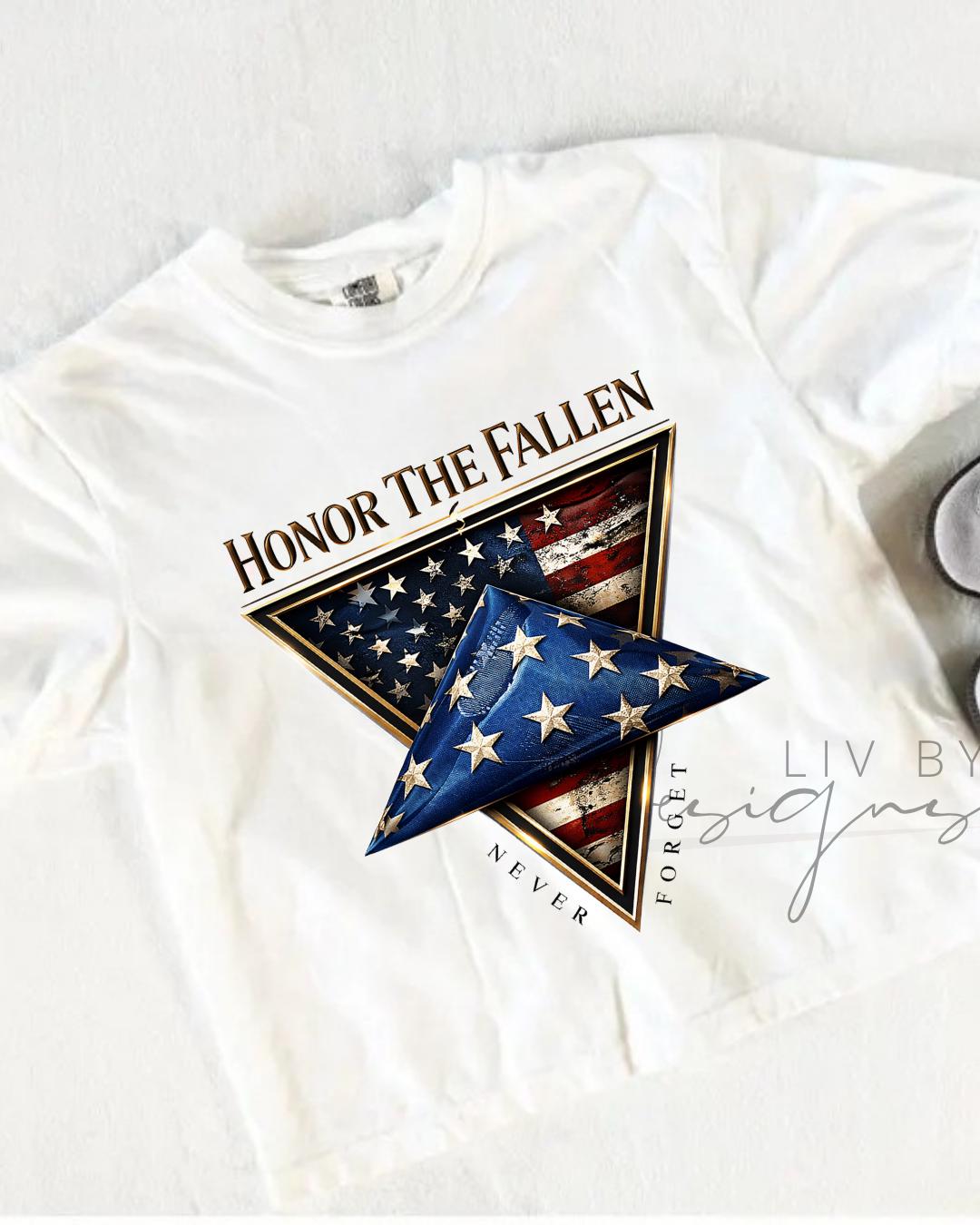 Honor The Fallen Memorial Day Comfort Colors Crop Top | Patriotic Military Tribute Shirt __etsy:8165447019