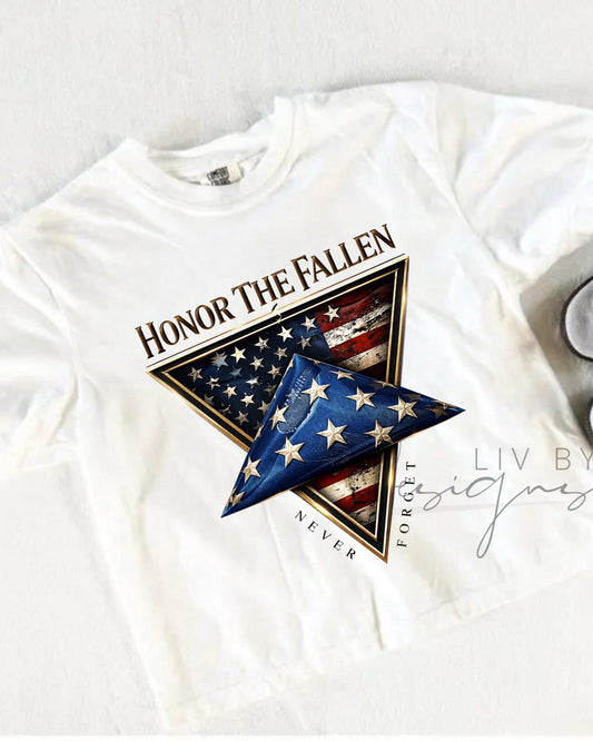 Honor The Fallen Memorial Day Comfort Colors Crop Top | Patriotic Military Tribute Shirt __etsy:8165447019