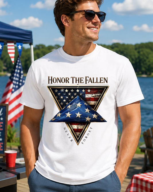 Honor the Fallen Memorial Day Shirt | Comfort Colors 1717 | Patriotic Military Tribute Tee | Never Forget Graphic Shirt __etsy:8112865310