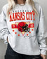 Kansas City Football Sweatshirt | Gildan Retro Helmet Crewneck