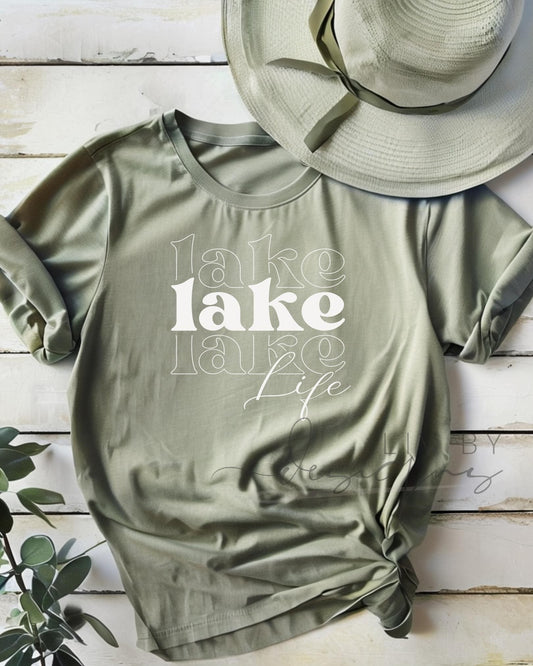 “Lake Life Comfort Colors Tee in Orchid – Oversized Vintage Fit”