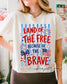 Land of the Free Because of the Brave Comfort Colors Crop Top | Patriotic Fourth of July Shirt | Military Support Tee __etsy:8117528774