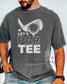“Let’s Par Tee golf shirt on Comfort Colors tee in black with bold white print”