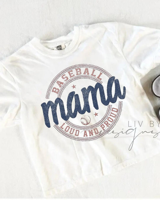 Loud and Proud Baseball Mama Cropped Tee | Comfort Colors Tee __etsy:8091029639