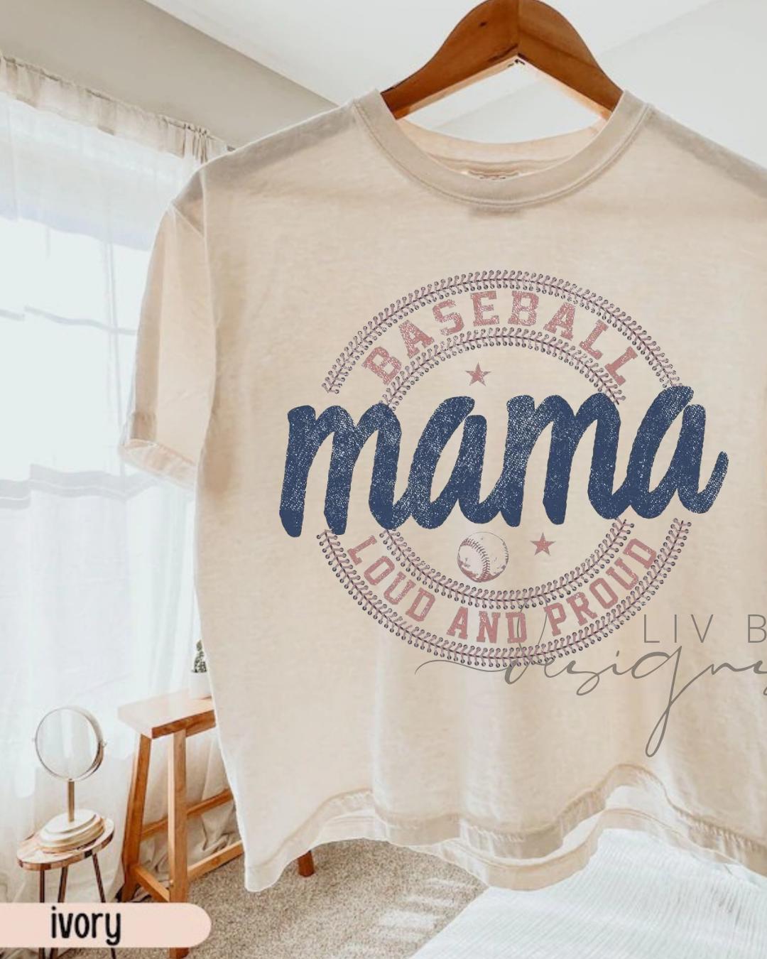 Loud and Proud Baseball Mama Cropped Tee | Comfort Colors Tee __etsy:8091029641
