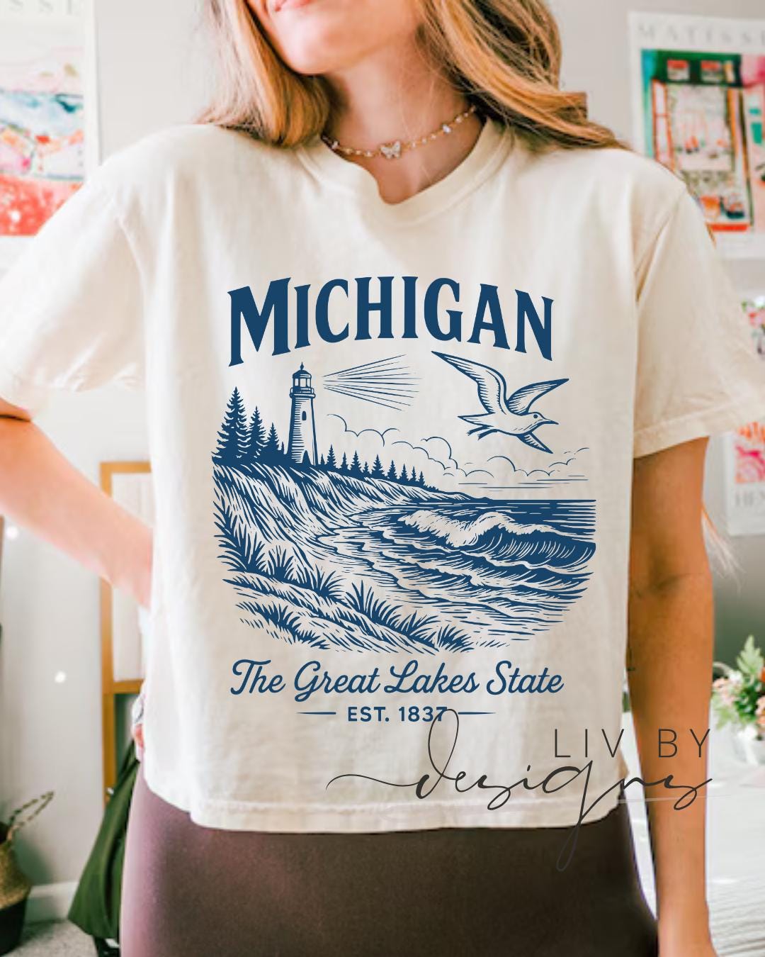 Michigan Great Lakes State Crop Tee | Comfort Colors Tee __etsy:8043134916