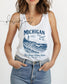 Michigan Nature Graphic Tank | Comfort Colors, Rustic Outdoors Shirt Michigan Summer Nights