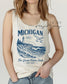 Michigan Nature Graphic Tank | Comfort Colors, Rustic Outdoors Shirt Michigan Summer Nights