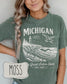 Michigan Nature Graphic Tee | Comfort Colors, Rustic Outdoors Shirt Michigan summer nights at the bonfire tee