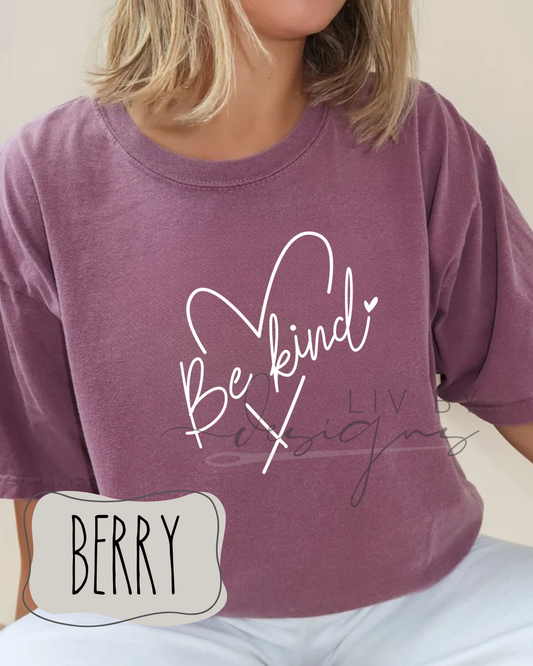 Be Kind Comfort Colors Tee | Kindness T-Shirt | Positive Message Tee | Christian Merch | Minimal Graphic Shirt