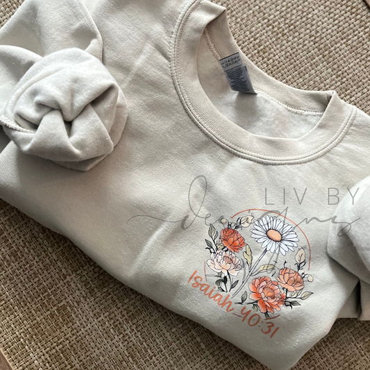 In the Waiting God Is Working | Christian Sweatshirt | Faith Based Crewneck | Bible Verse Sweatshirt | Isaiah 40:31