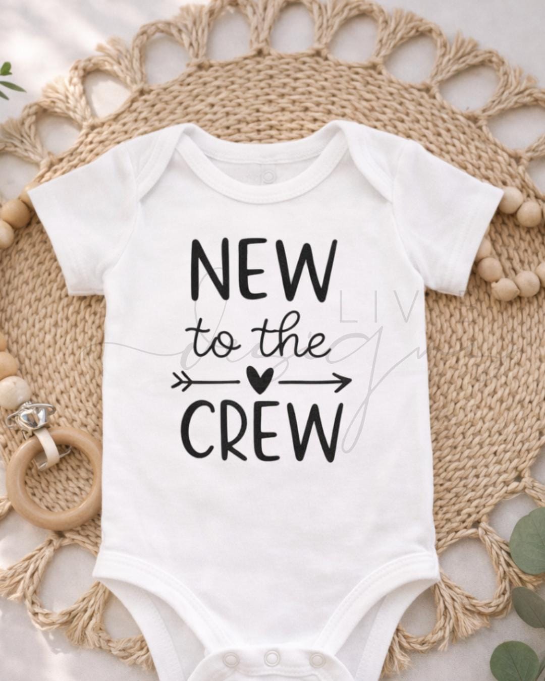 New to the Crew Onesie for Newborn | Gender neutral baby announcement