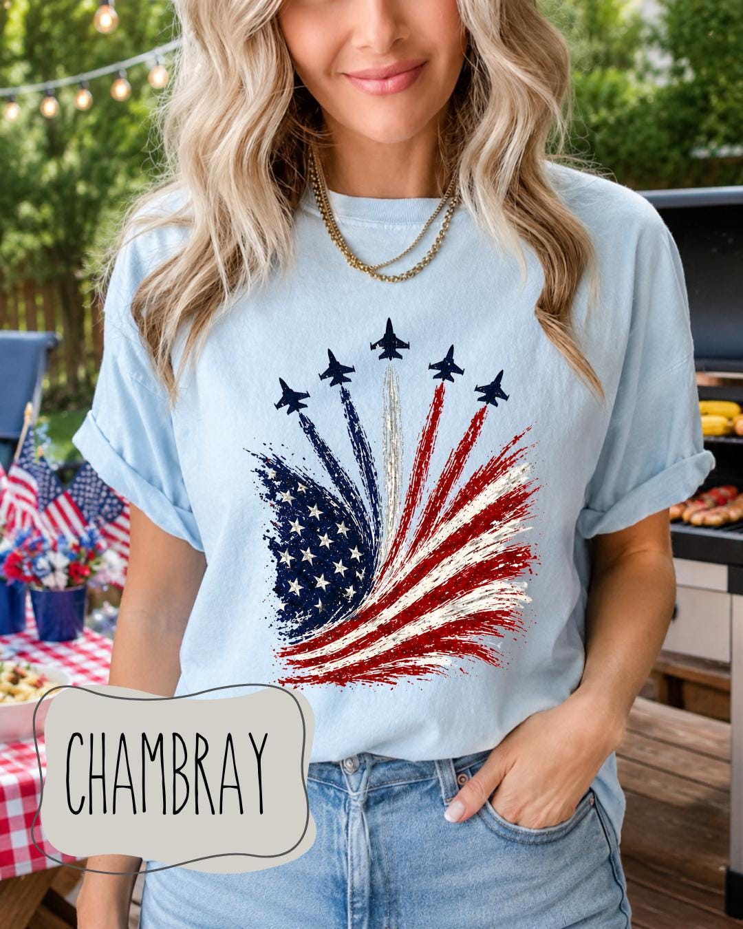 Patriotic Air Show Shirt | American Flag Fighter Jet Tee | USA Fourth of July Shirt __etsy:8165212973