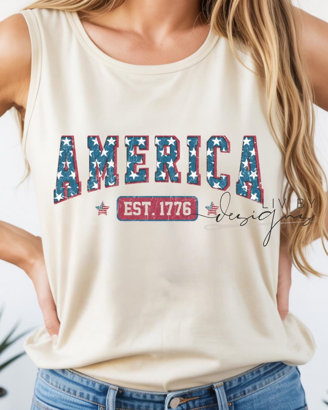 Patriotic America 1776 Muscle Tank | Vintage USA Graphic Tank Top | Fourth of July Shirt | Patriotic Summer Tank __etsy:8093587395