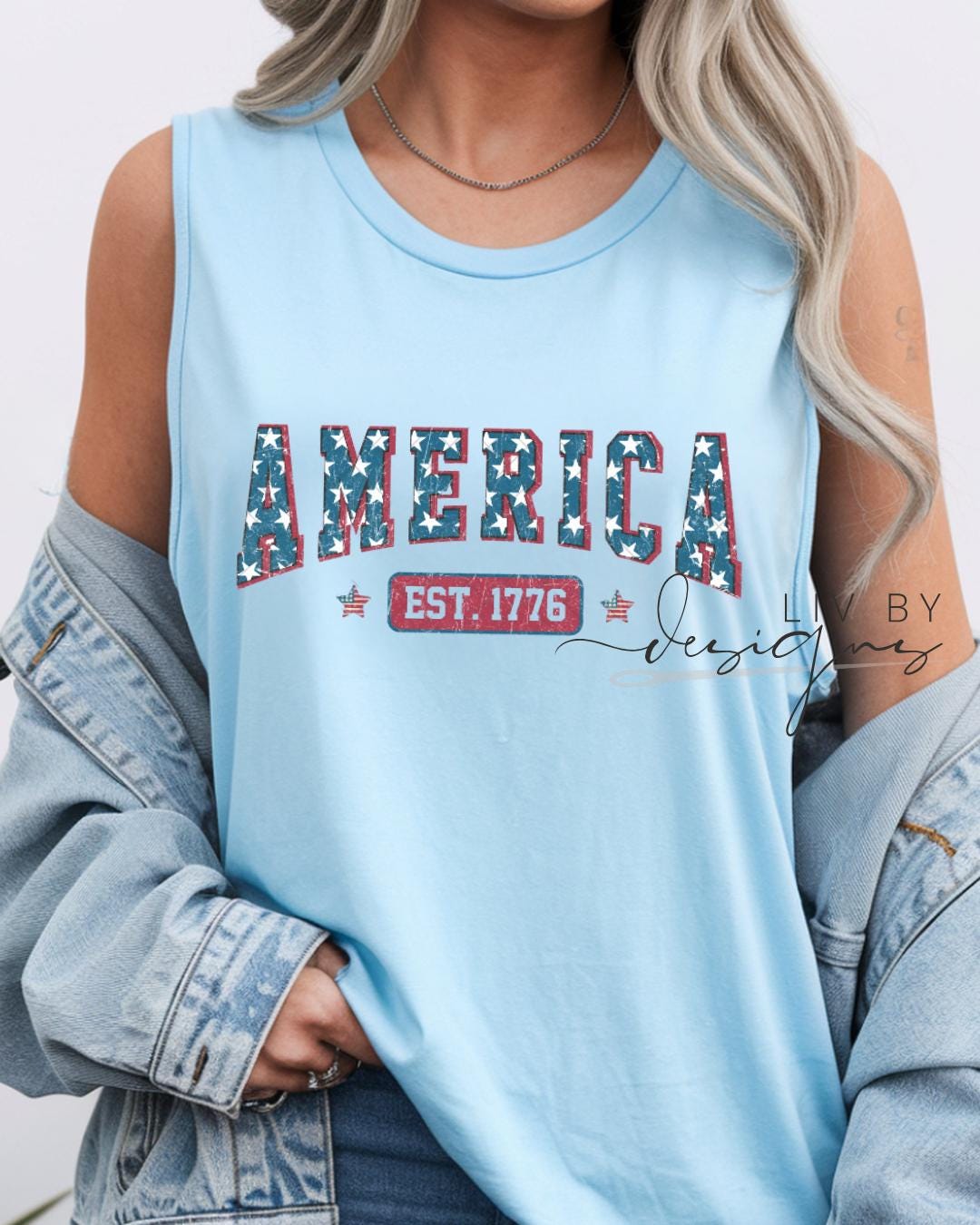 Patriotic America 1776 Muscle Tank | Vintage USA Graphic Tank Top | Fourth of July Shirt | Patriotic Summer Tank __etsy:8045676144