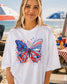 Patriotic Butterfly Shirt | Comfort Colors 1717 | Fourth of July Butterfly Tee | Coquette Americana Graphic Shirt __etsy:8112883830