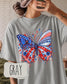 Patriotic Butterfly Shirt | Comfort Colors 1717 | Fourth of July Butterfly Tee | Coquette Americana Graphic Shirt __etsy:8112883842