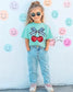 Patriotic Cherry Bow Kids Shirt | Fourth of July Toddler Tee | Red White & Blue Coquette Americana Shirt __etsy:8112673910