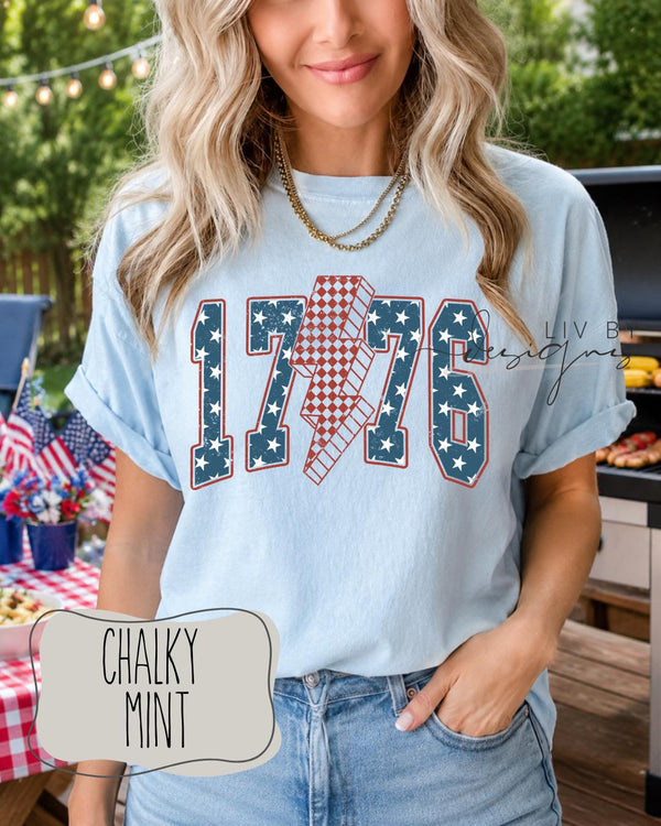 1776 Patriotic Comfort Colors Tee __etsy:8042867140