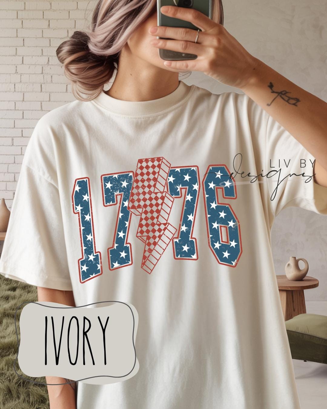 1776 Patriotic Comfort Colors Tee __etsy:8090779425