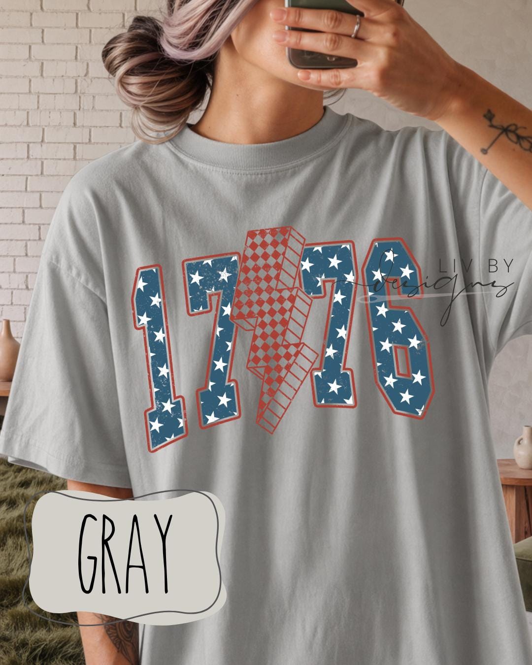 1776 Patriotic Comfort Colors Tee __etsy:8042867118