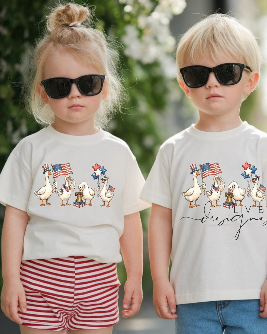 Patriotic Goose Kids Shirt | Funny Fourth of July Toddler Tee | Americana Farm Animal Shirt __etsy:8160487827