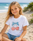 Patriotic Heart Cherries Kids Shirt | Fourth of July Toddler Tee | Coquette Americana Cherry Bow Shirt __etsy:8112680498